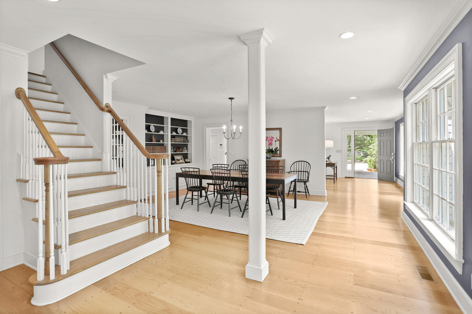 216 Turtle Back Road New Canaan, CT 06840 - Photo 4 of 38 a view of entryway with dining room and livingroom view