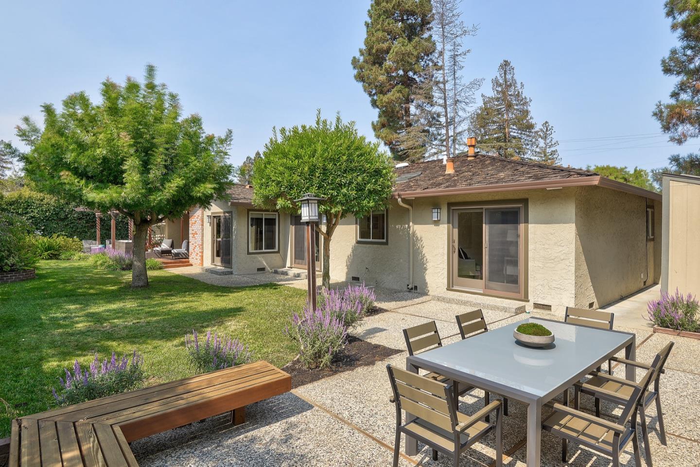 190 Pine Lane Los Altos, CA 94022 - Photo 27 of 30 a view of a house with backyard and sitting area
