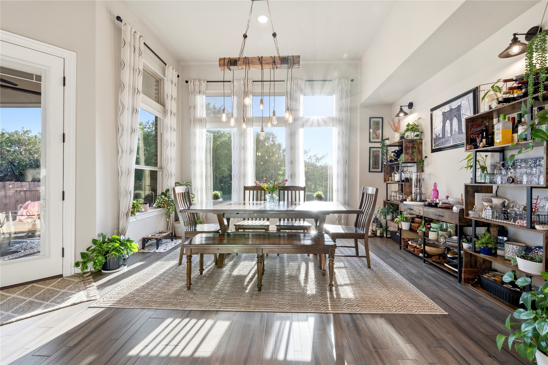 138 Rpd Spgs Cove Georgetown, TX 78628 - Photo 25 of 37 a view of a dining room with furniture window and outside view