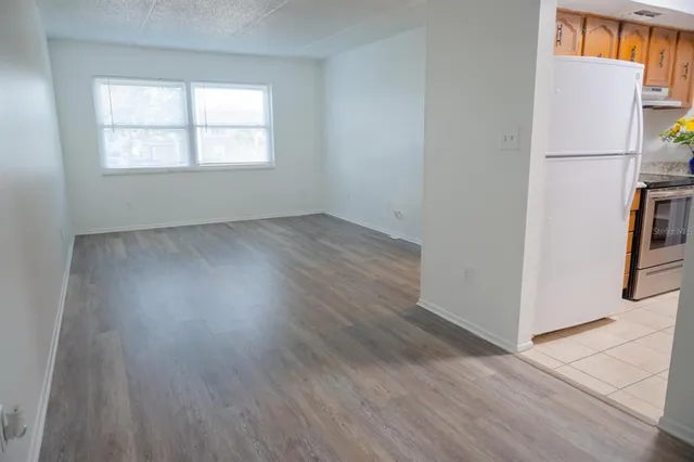 an empty room with a window