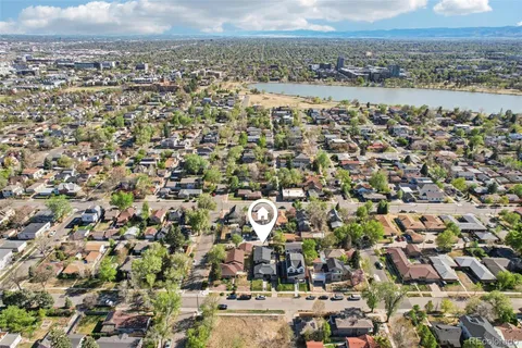 an aerial view of multiple house