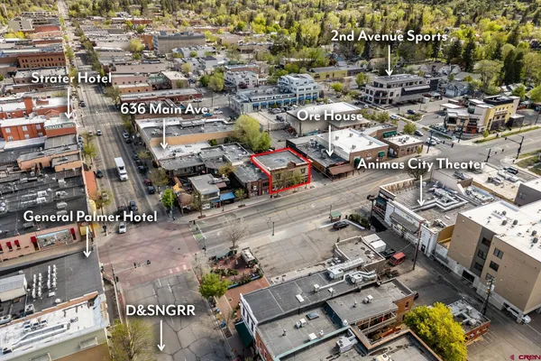 an aerial view of a city