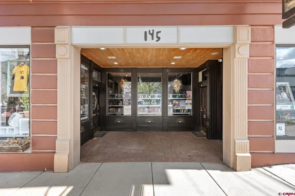 a view of a entrance of the building