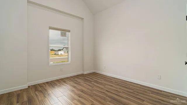 an empty room with a window
