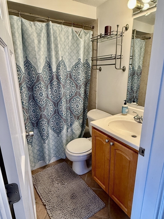 40 Chappie Street, Unit 1 Boston, MA 02129 - Photo 7 of 10 a bathroom with a granite countertop sink toilet and shower