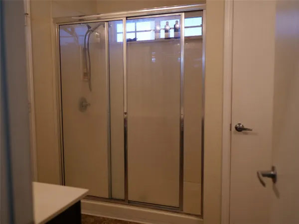 a room with a workspace