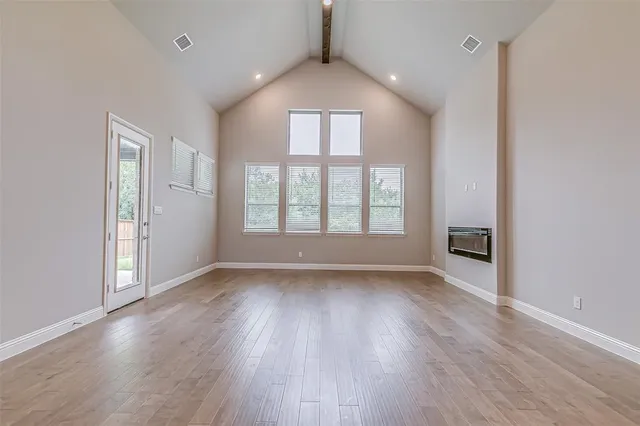 an empty room with a window