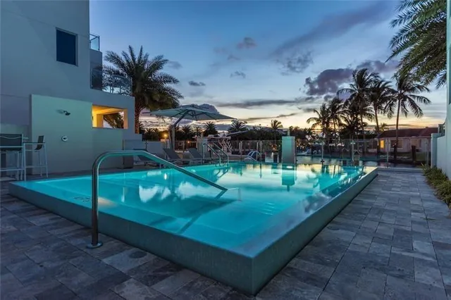 a view of a lake with houses