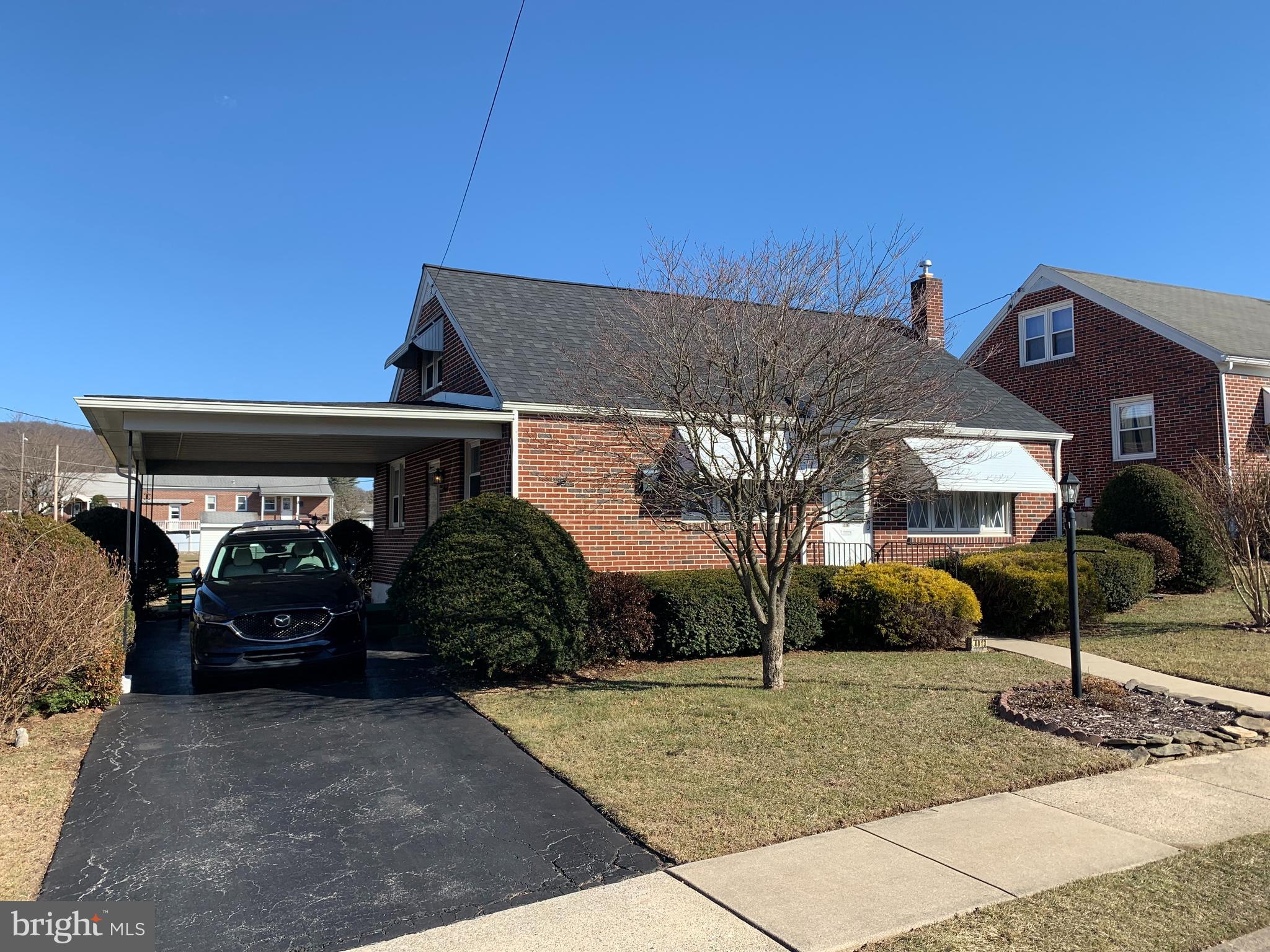 a front view of a house