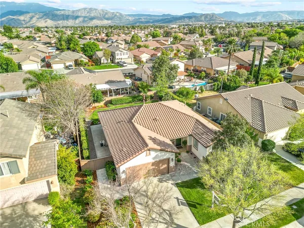 an aerial view of residential building with outdoor space
