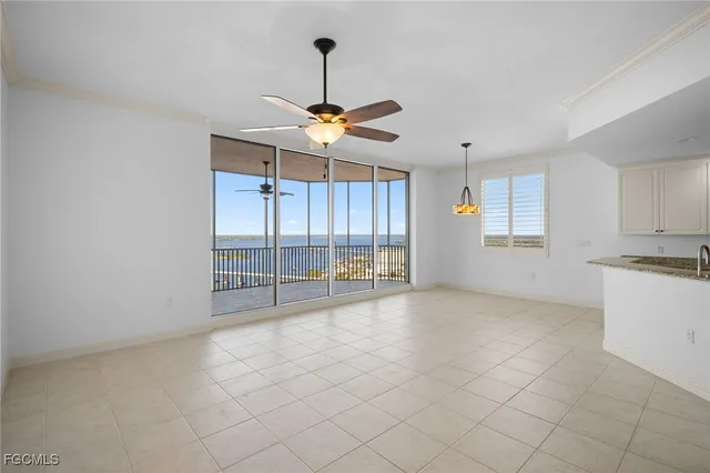 a view of a room with sliding windows