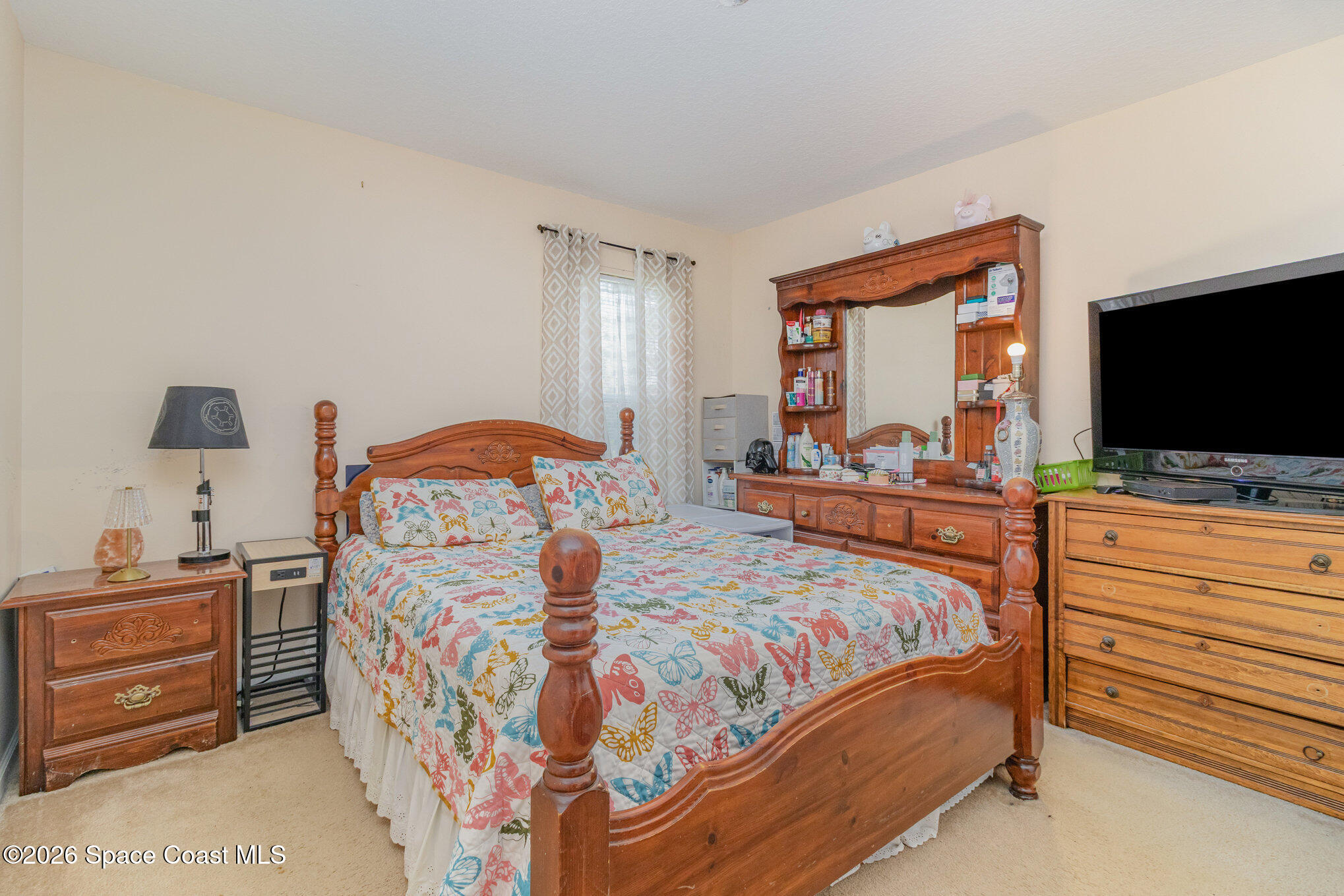 154 Wading Bird Circle Southwest Palm Bay, FL 32908 - Photo 24 of 45 a bedroom with a bed and flat screen tv