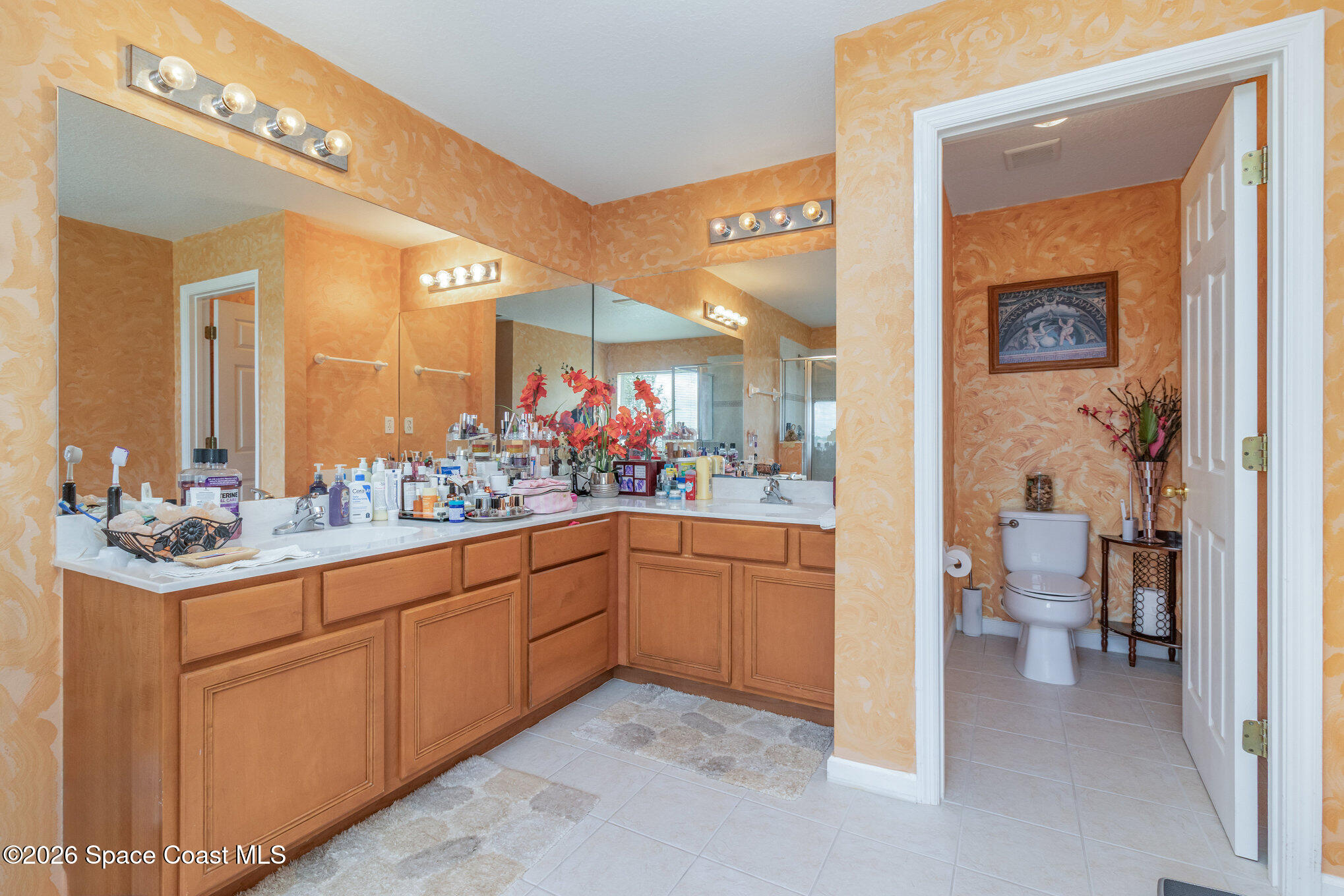 154 Wading Bird Circle Southwest Palm Bay, FL 32908 - Photo 34 of 45 a bathroom with a sink a vanity and a mirror