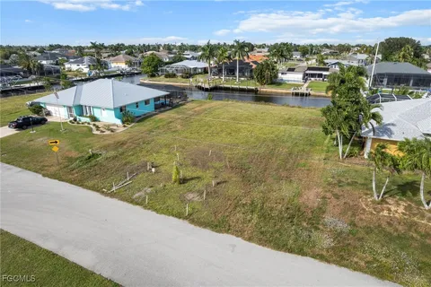 a view of a lake with a city