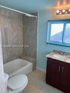 75 Coral Drive Key Largo, FL 33037 - Photo 5 of 6 a bathroom with a granite countertop sink toilet and bathtub