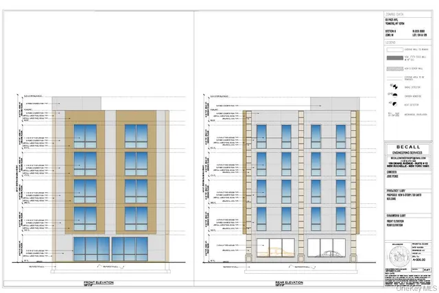 a front view of a building