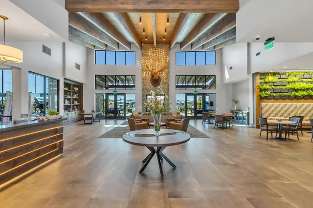 a living room with furniture and a couch