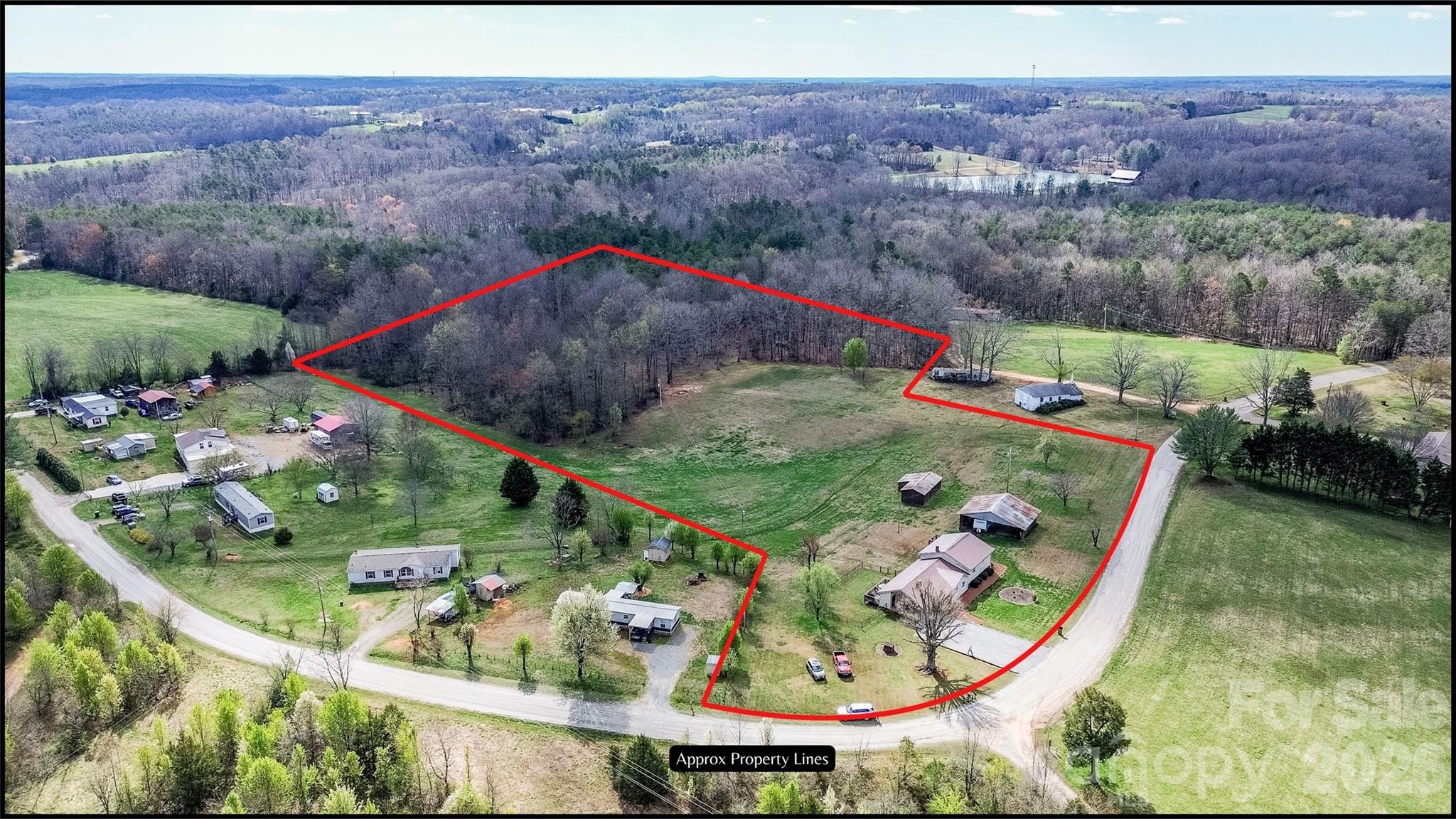 455 Mitch Road Union Grove, NC 28689 - Photo 3 of 44 an aerial view of house with outdoor space