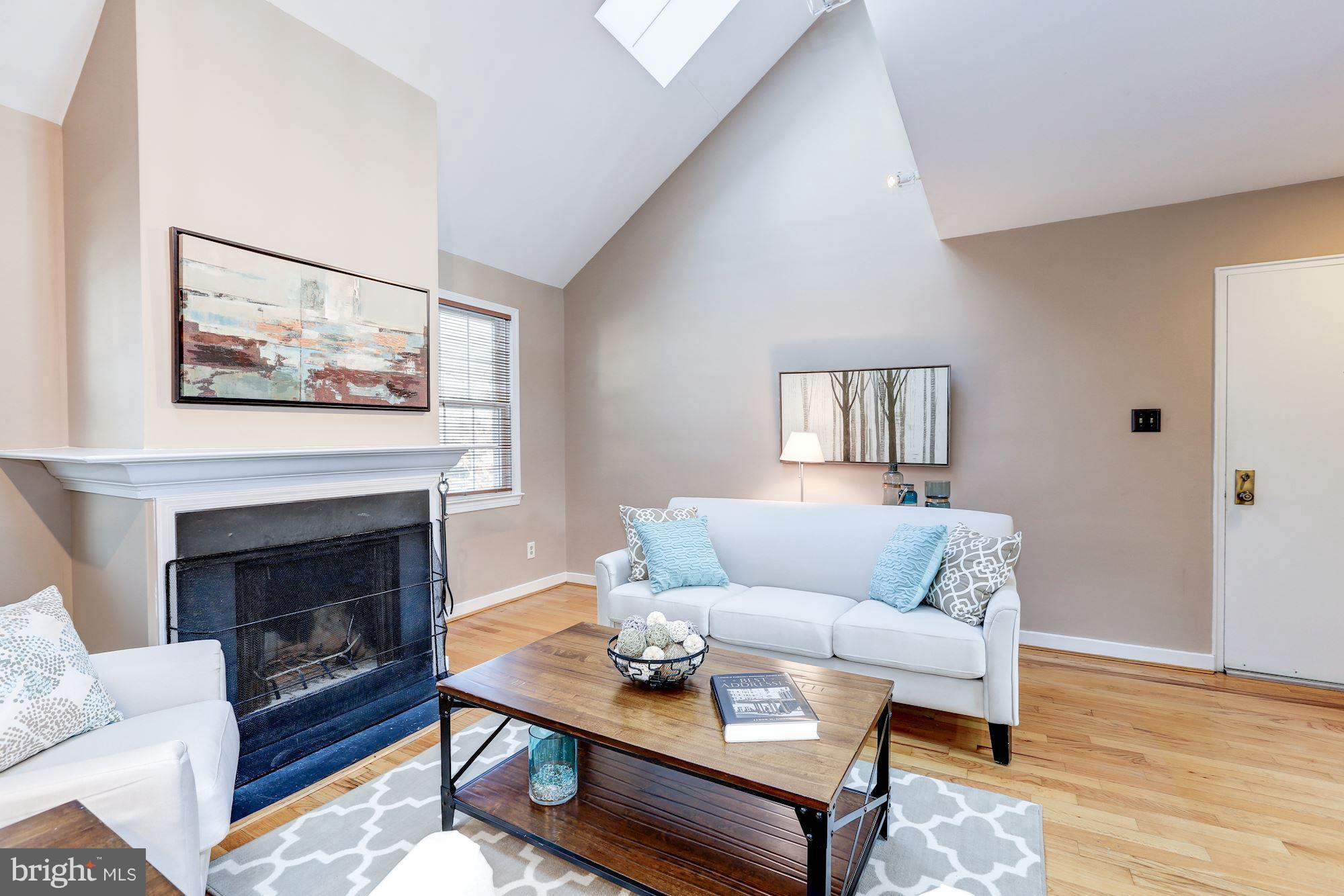 2248 Washington Avenue, Unit 203 Silver Spring, MD 20910 - Photo 5 of 29 a living room with furniture and a fireplace