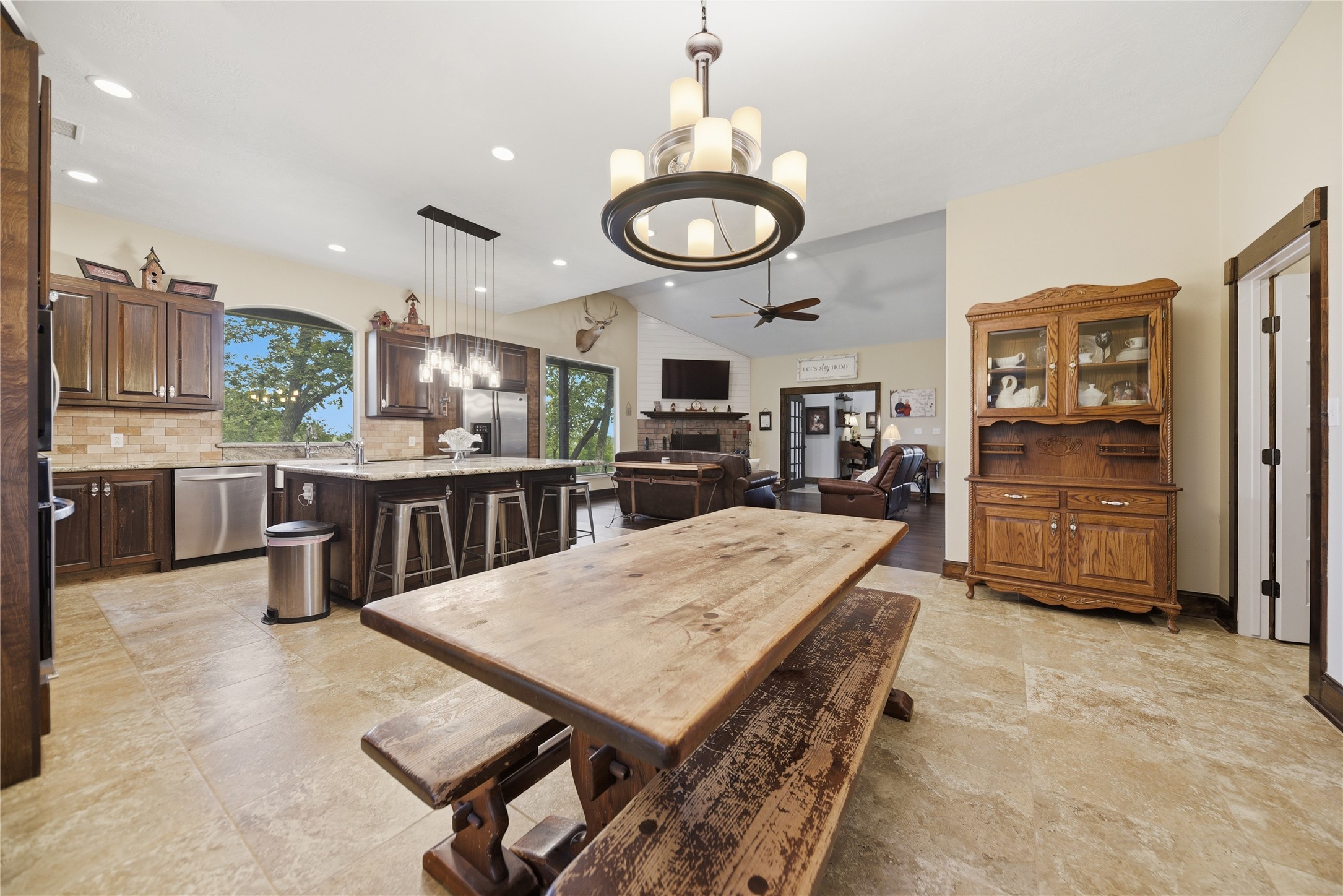 8595 Jared Road Bellville, TX 77418 - Photo 15 of 45 View from dining toward living and kitchen