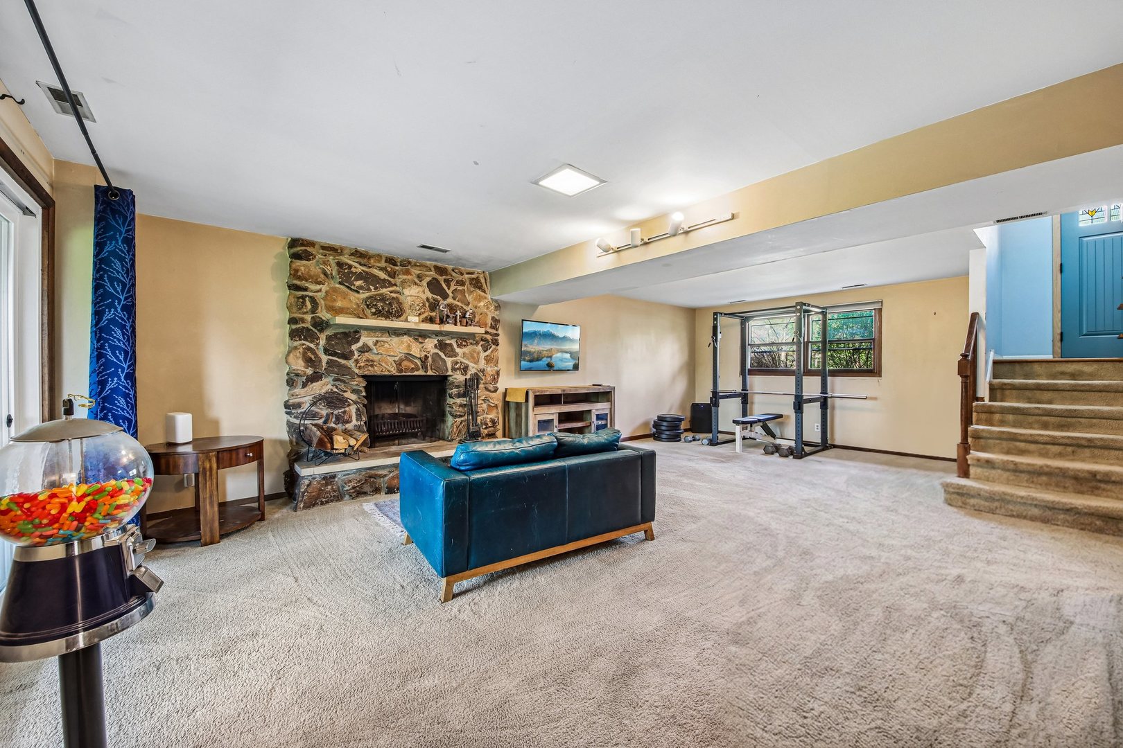355 Council Trail Lake In The Hills, IL 60156 - Photo 22 of 35 a living room with furniture and a fireplace