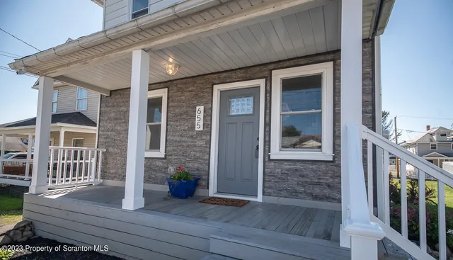 a view of a house with a balcony