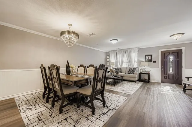 a view of a livingroom and dining room