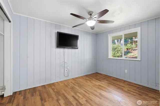a view of a livingroom with a flat screen tv