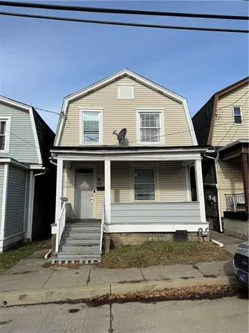 a front view of a house