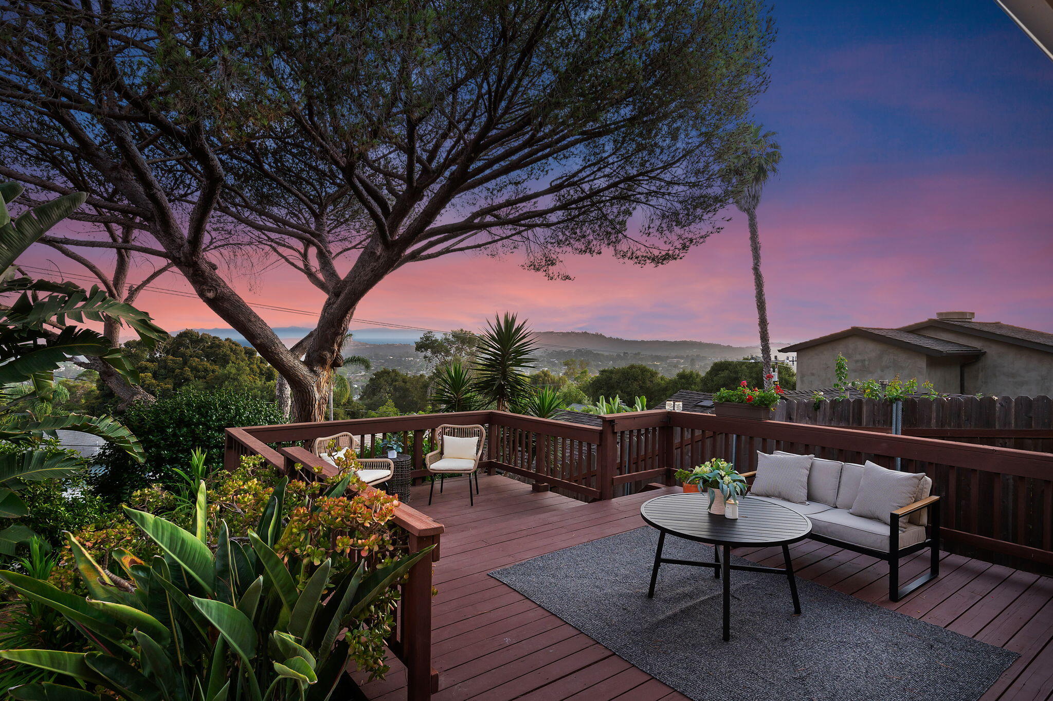 909 Cheltenham Road Santa Barbara, CA 93105 - Photo 3 of 33 Deck (twilight)