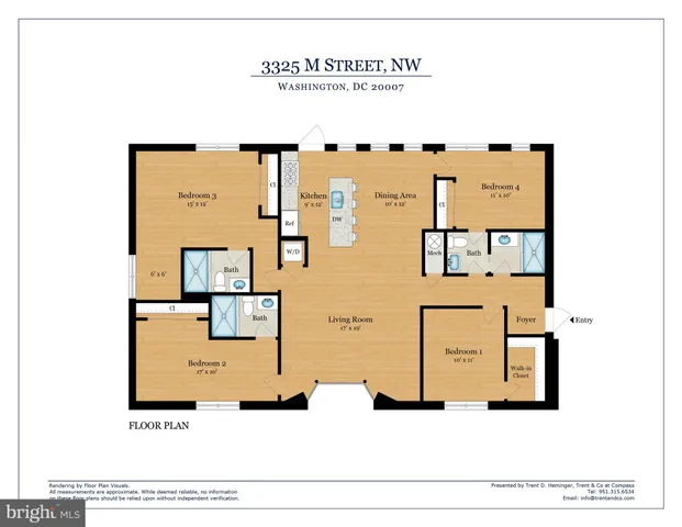 $11,500 | 3325 M Street Northwest, Unit TWO, Washington, DC 20007