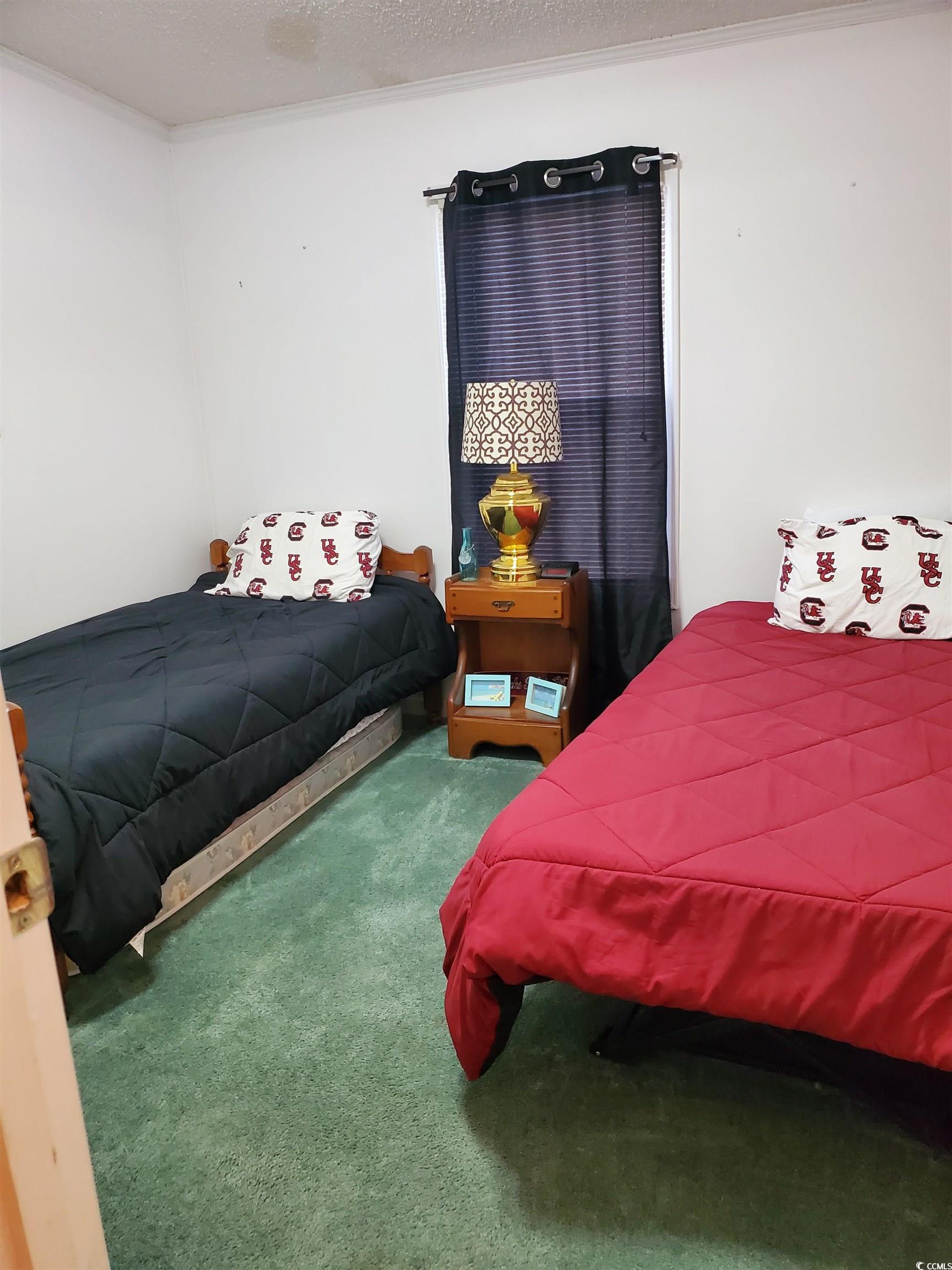 441 Delton Drive Murrells Inlet, SC 29576 - Photo 7 of 30 Carpeted bedroom with ornamental molding and a textured ceiling