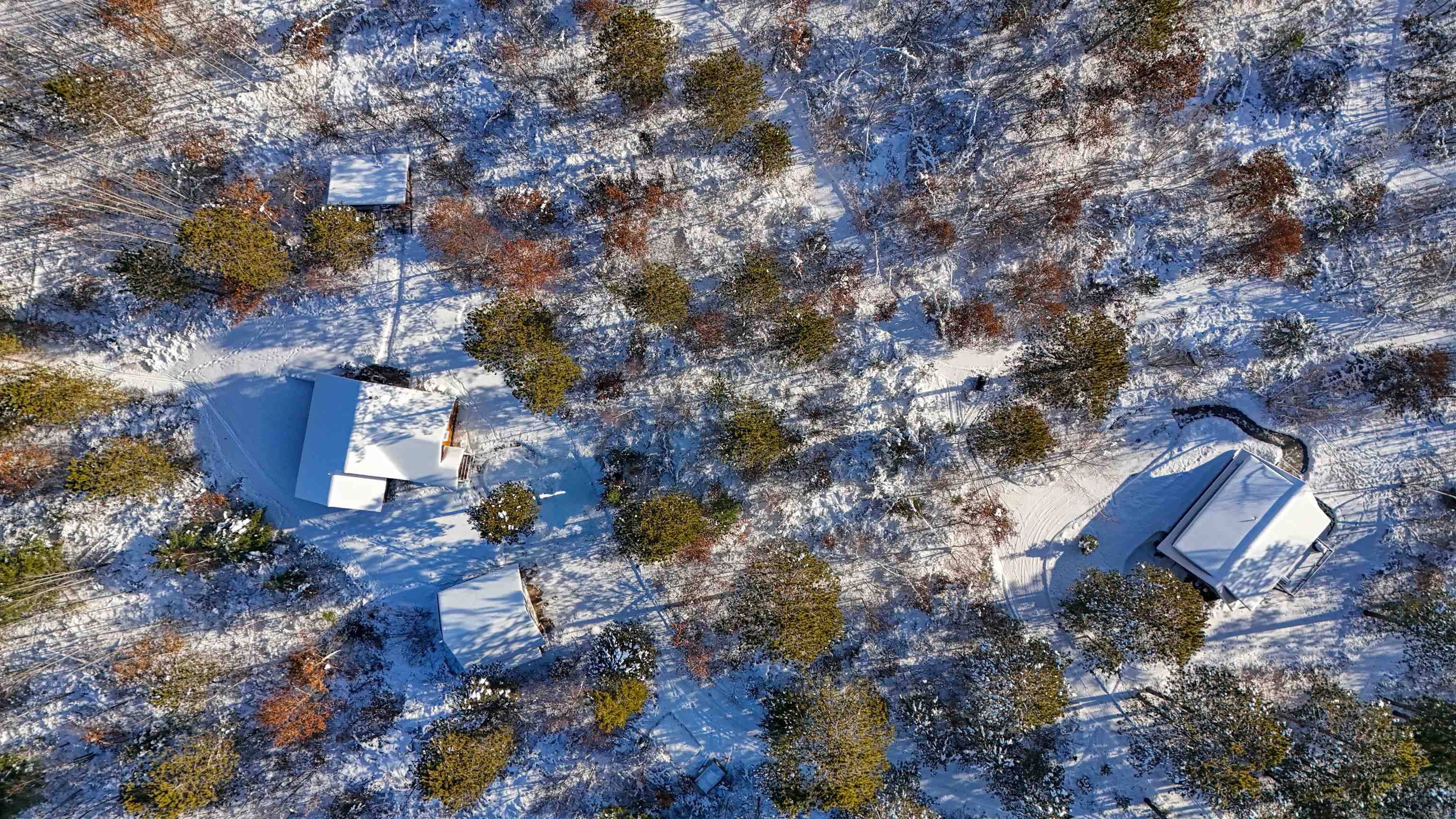 8056 North North Road Springbrook, WI 54875 - Photo 11 of 65 View of snowy aerial view