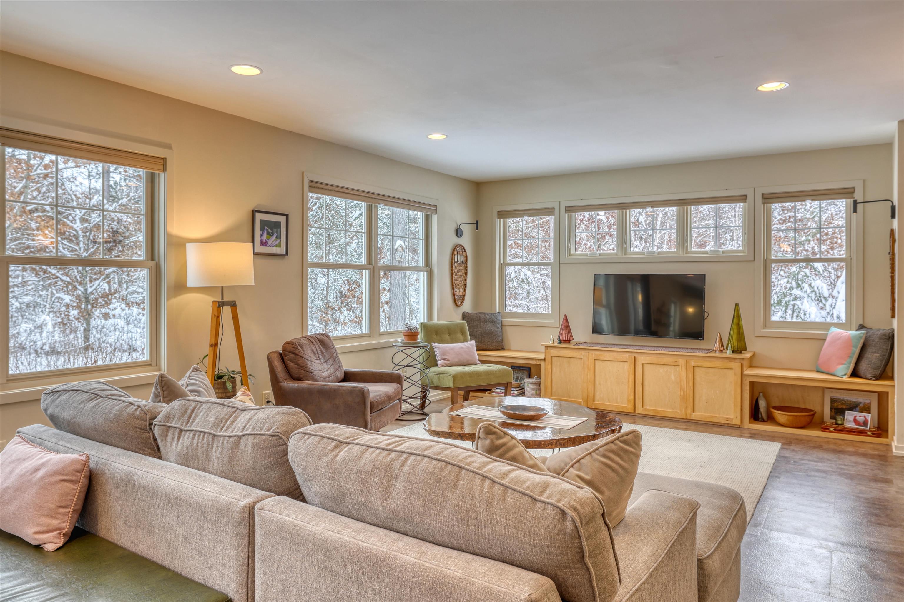 8056 North North Road Springbrook, WI 54875 - Photo 15 of 65 Living area with recessed lighting and plenty of natural light
