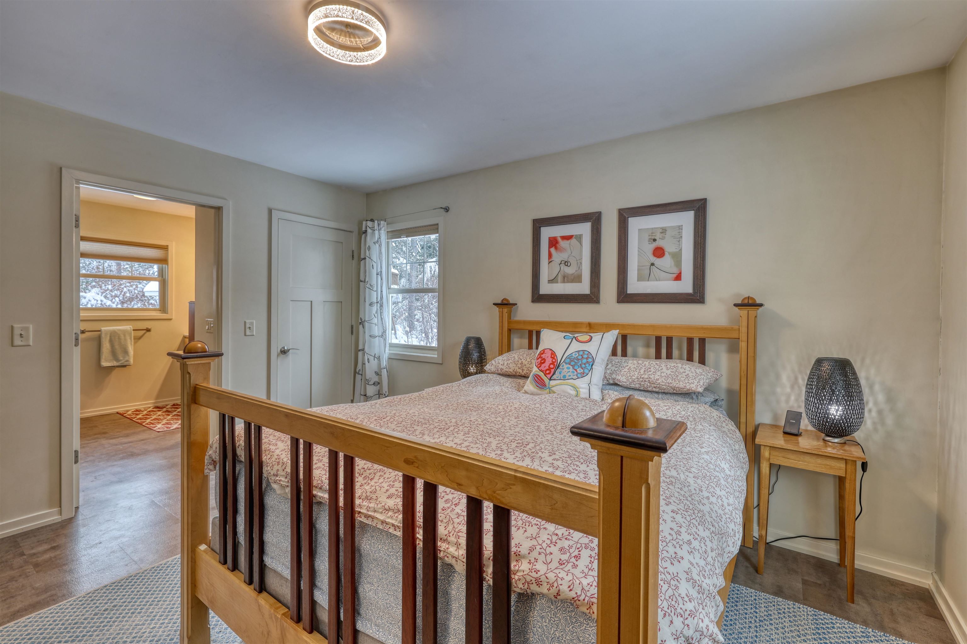 8056 North North Road Springbrook, WI 54875 - Photo 26 of 65 Bedroom featuring a closet and wood finished floors