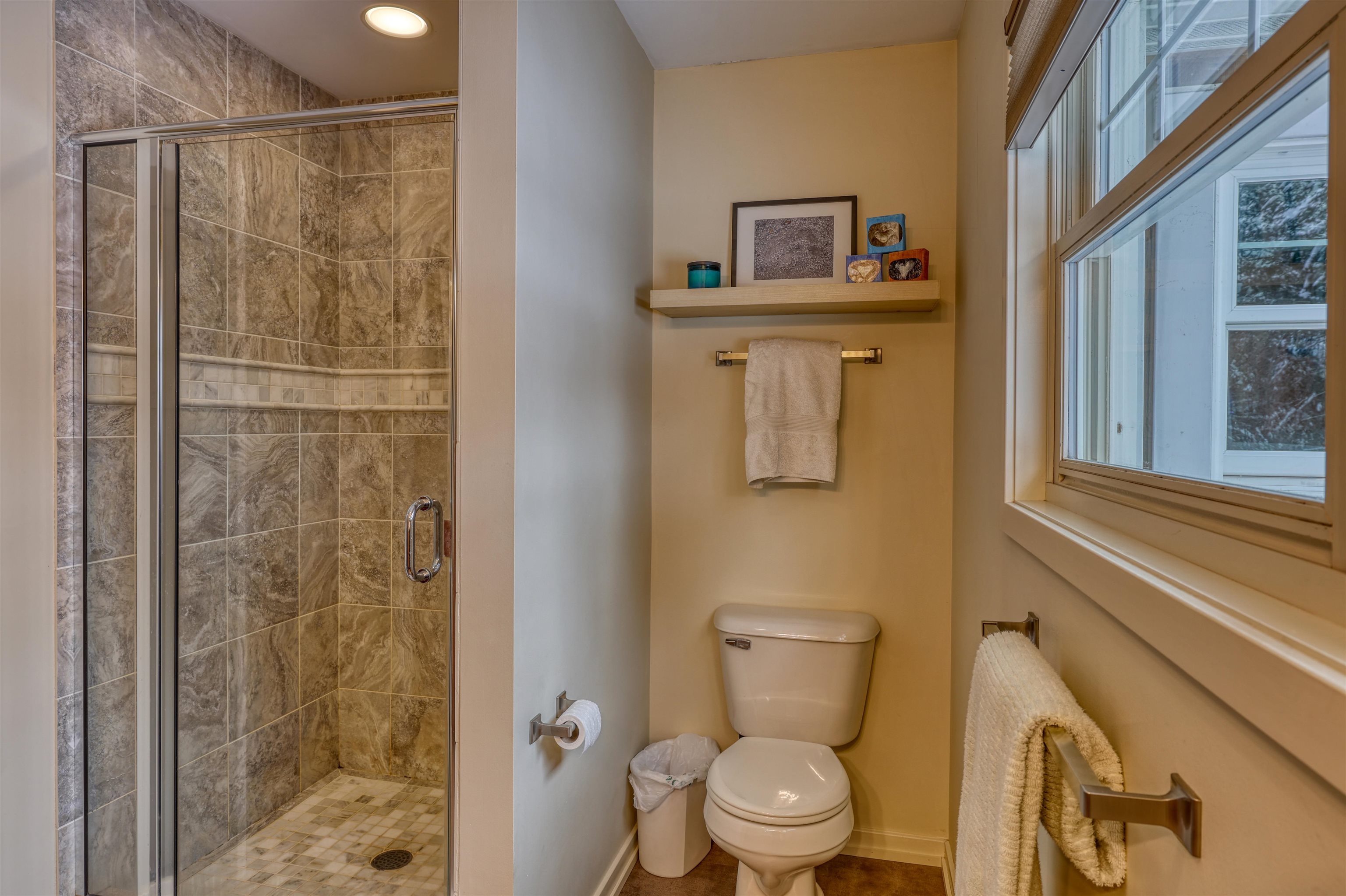 8056 North North Road Springbrook, WI 54875 - Photo 28 of 65 Bathroom with a shower stall and toilet