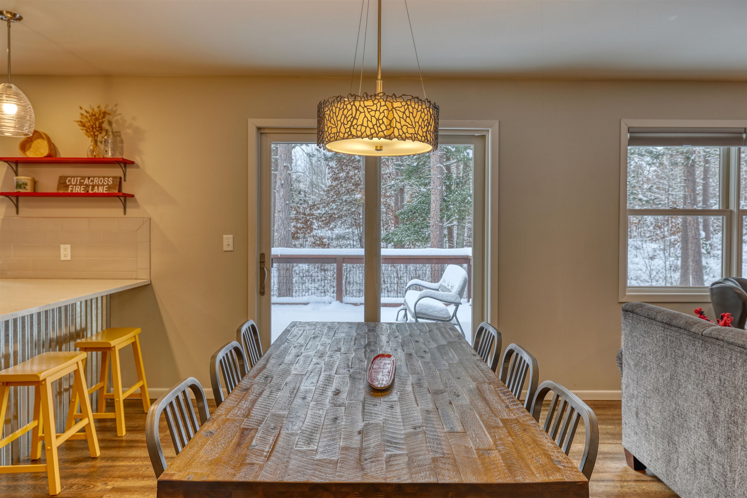 8056 North North Road Springbrook, WI 54875 - Photo 52 of 65 Dining room with light wood-type flooring and baseboards