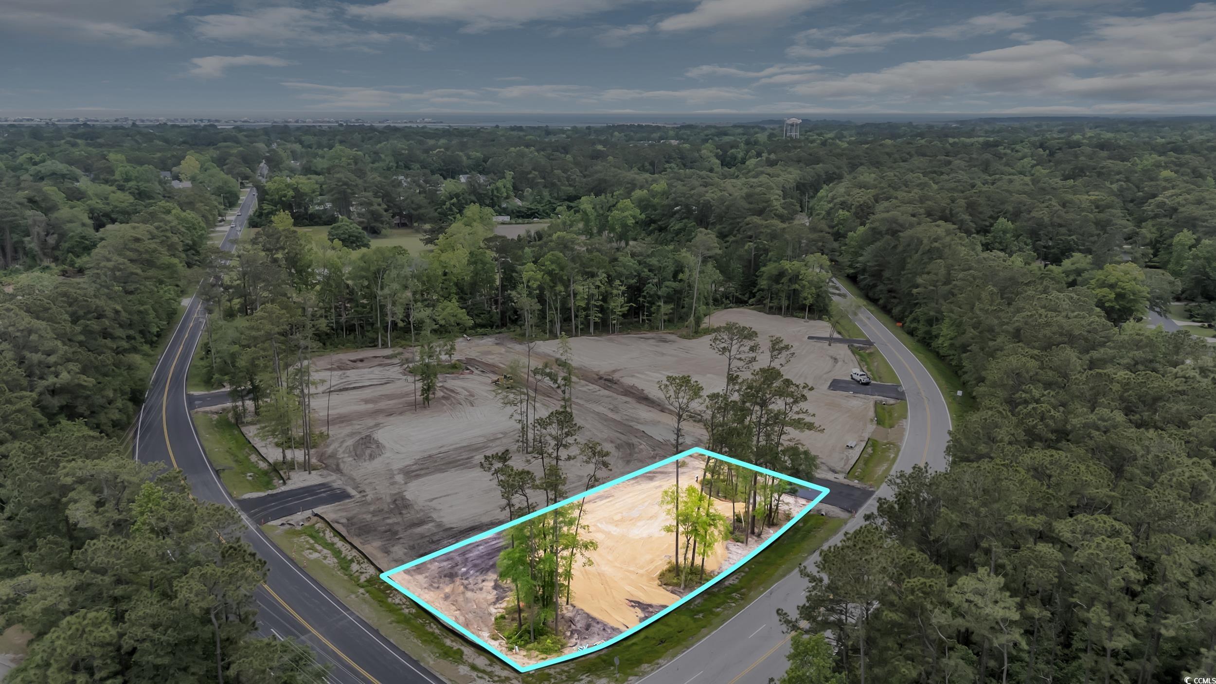 1095 Wachesaw Road Murrells Inlet, SC 29576 - Photo 7 of 17 Drone / aerial view featuring a forest view