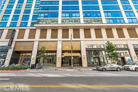 a view of a building and a street