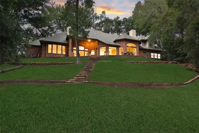 a view of a building with large windows