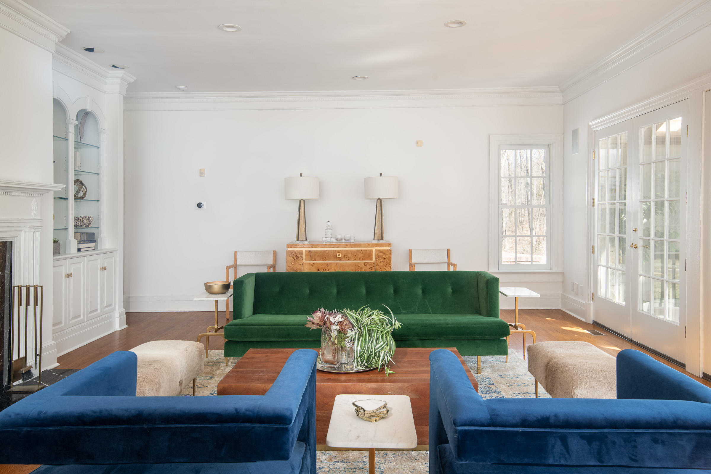 65 Sunset Hill Road New Canaan, CT 06840 - Photo 5 of 21 a living room with furniture and a fireplace