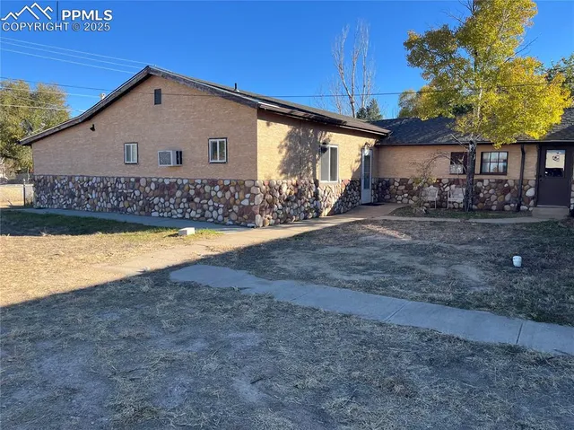 a picture of a room with a door
