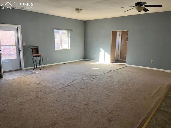 an empty room with a window