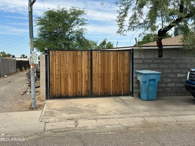 a backyard of a house