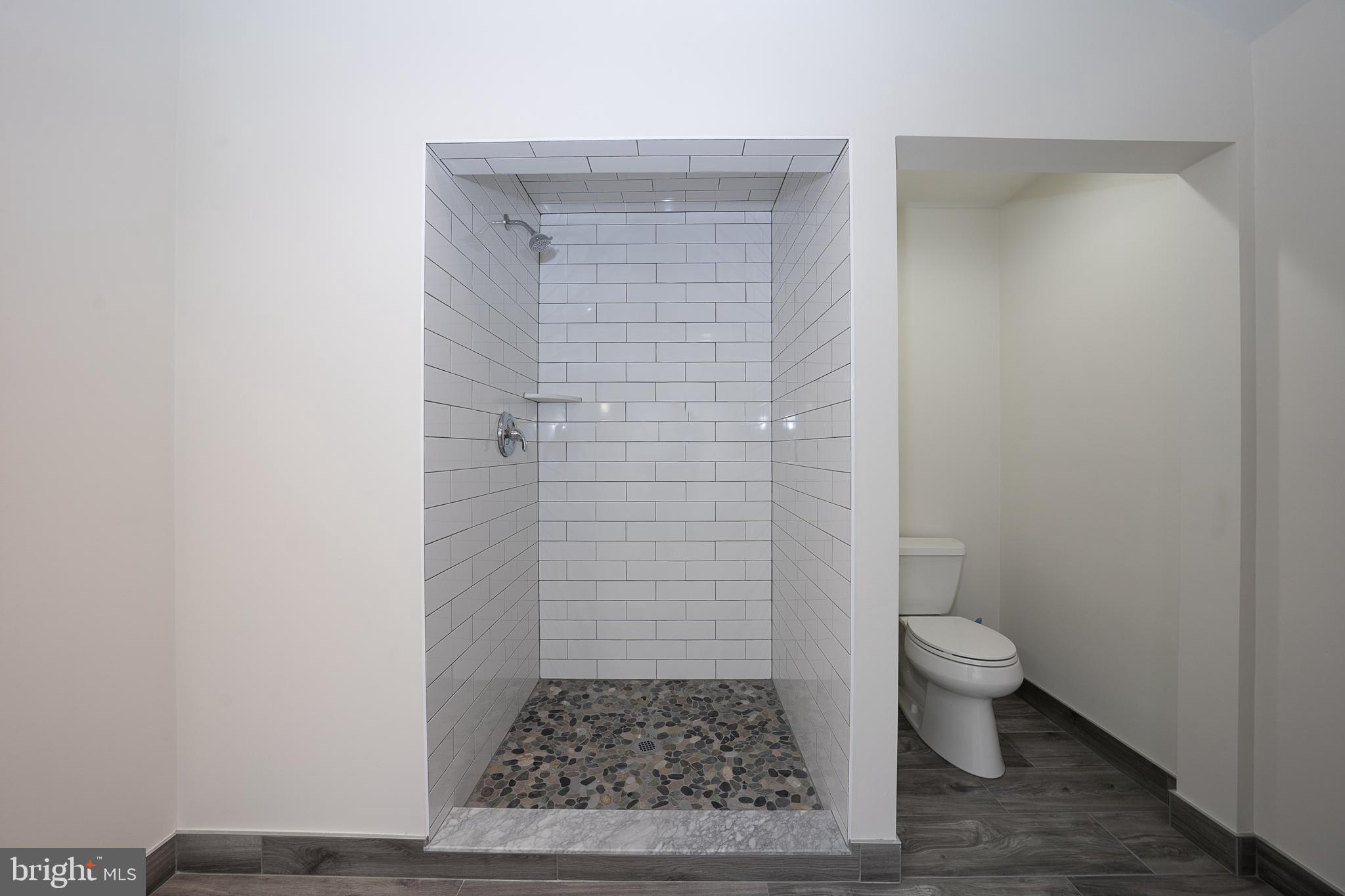 8 Applewood Road Malvern, PA 19355 - Photo 45 of 63 Primary Bathroom Shower w/Pebblestone