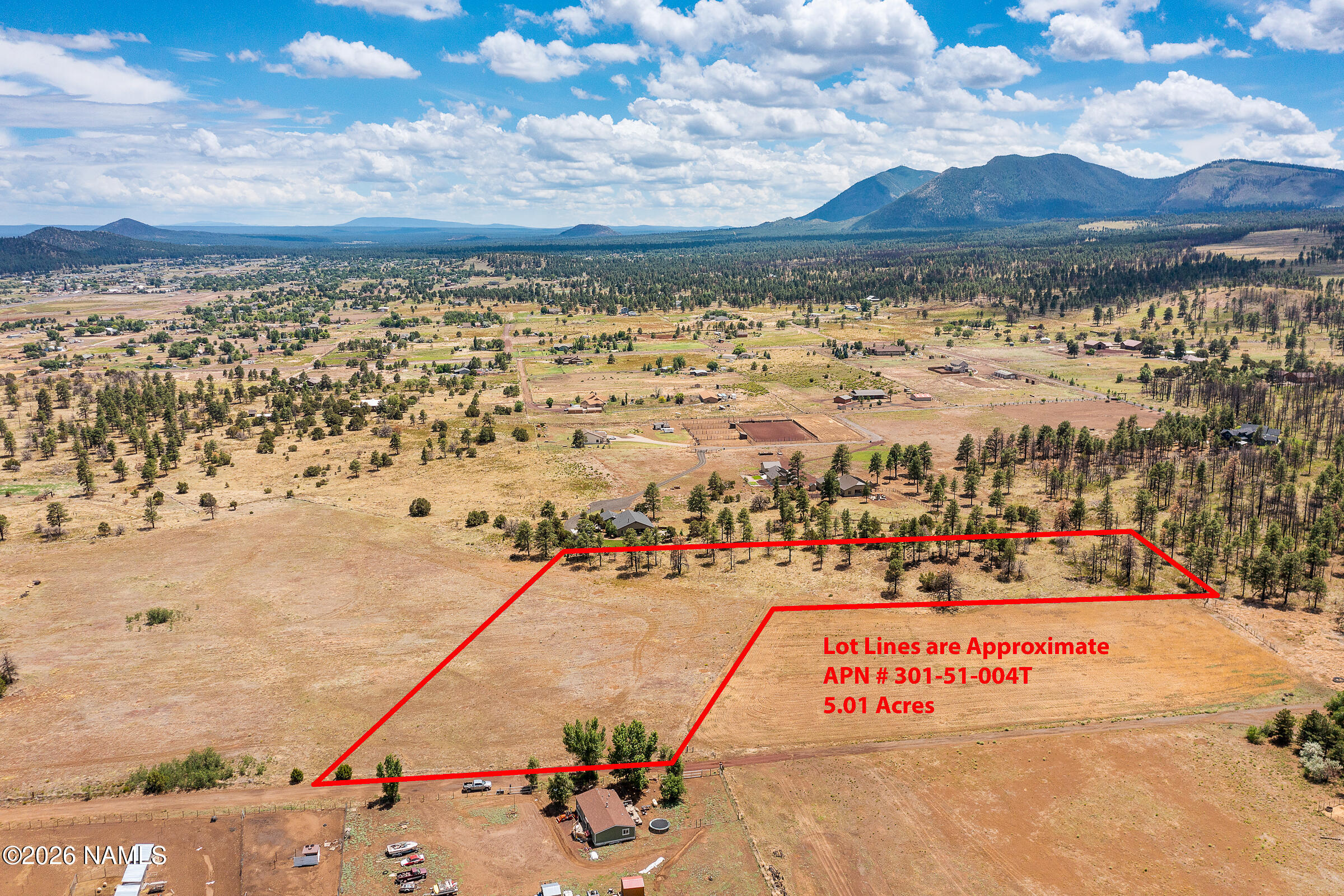 5340 East Pumpkin Patch Road Flagstaff, AZ 86004 - Photo 1 of 1 Lot Lines Aerial View