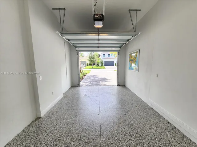 a view of a garden from a balcony