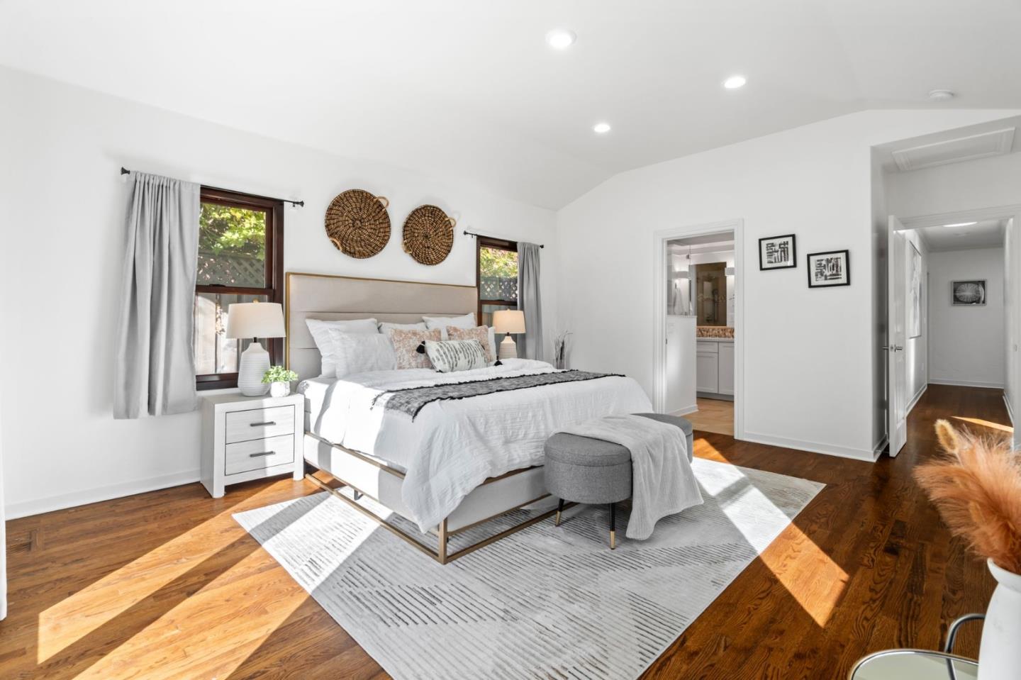 975 Riverside Drive San Jose, CA 95125 - Photo 17 of 46 a bedroom with a bed and wooden floor