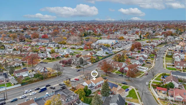 an aerial view of a city