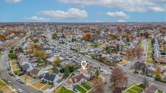 an aerial view of a city